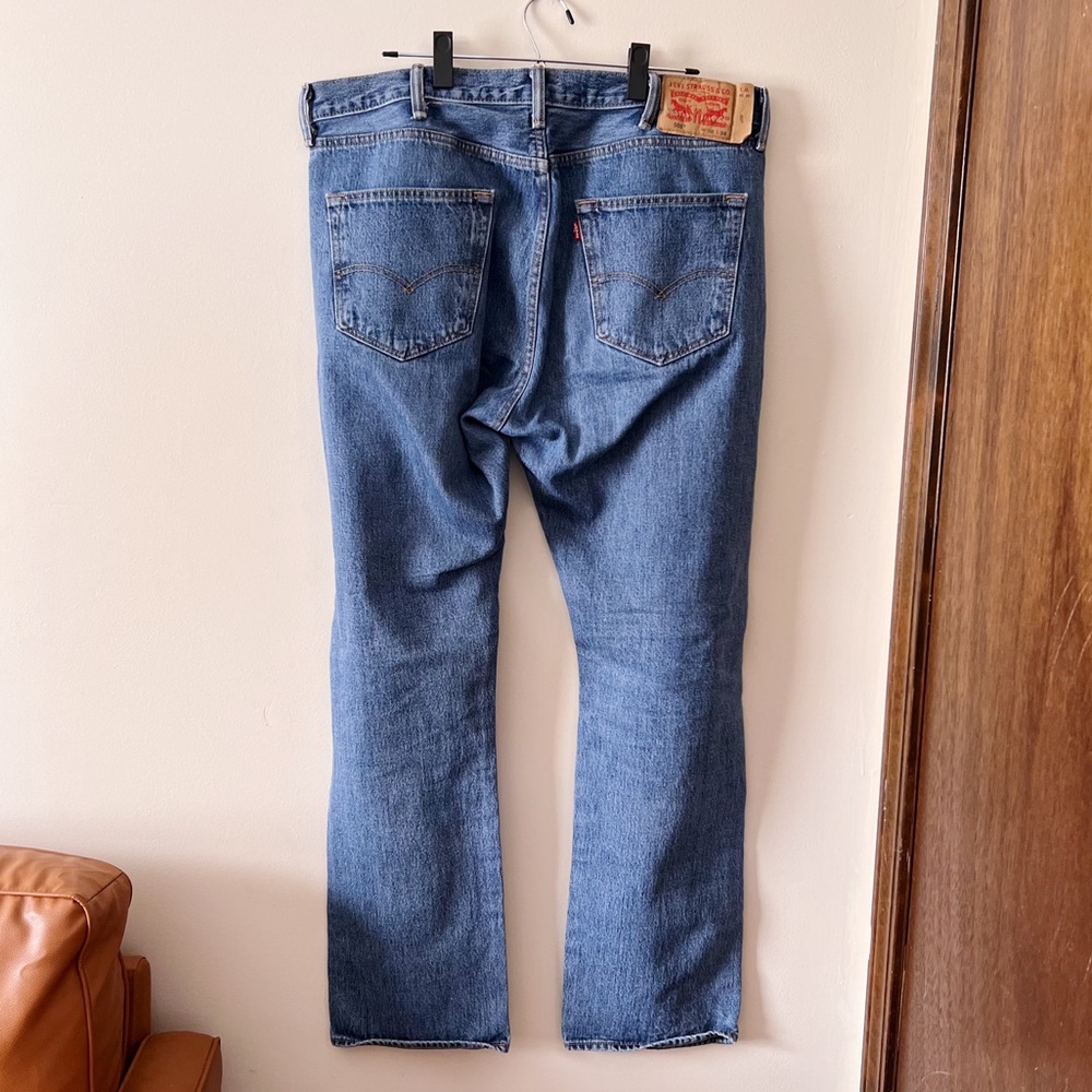 Genuine Levi’s 501 Button Fly Denim Jeans 2010s 38x34 Medium Wash Mens